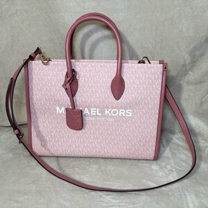 Brand new Michael Kors Pink Mirella Medium Tote Bag Purse